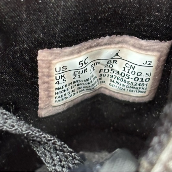 Nike TD Air Jordan 1 Retro High OG Satin Shadow Black Grey FD5305-010 Size 5C main image 4